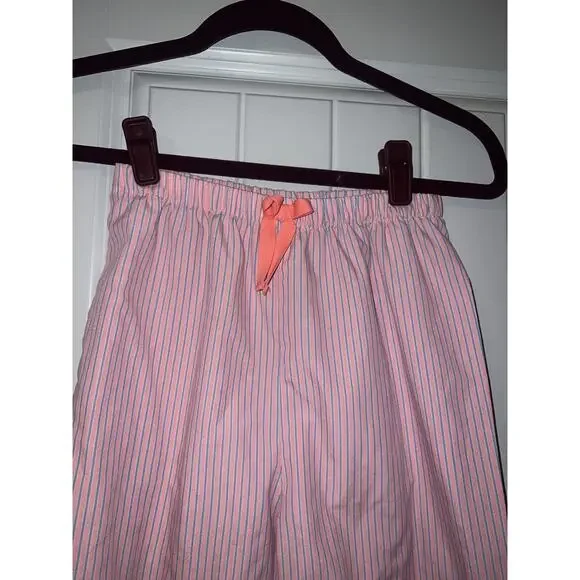 Osh Kosh Bgosh girls pink striped pajama pants drawstring comfy size 12 - Picture 2 of 4